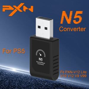 PXN N5 스티어링 휠 무선 수신기 어댑터 변환기 USB 블루투스 PS5 Fit V9 V10 V12 Lite 레이싱 게임 액세서