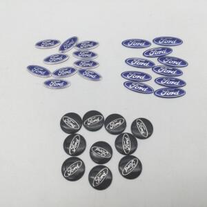 2pcs 10pcs 14mm 자동차 키 fob 케이스 배지 버튼 로고 스트레이트 접는 원격 체인 교체 스티커