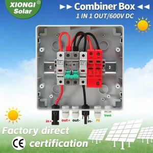 600V PV 결합기 박스 1입력 1출력 차단 스위치 DB (퓨즈 MCB SPD 포함) 태양광 패널용 서지 보호