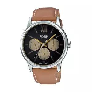 [신세계라이브쇼핑]카시오 MTP-E312L-5B 남성용 아날로그 가죽 손목 시계