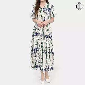 엘케이트 여성 쉬폰 실키 여리여리 반팔 롱 드레스 LCM028