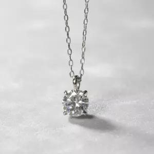 3부 5부 플래티넘 백금 랩 다이아 목걸이 pt950 IGI 클래식 4프롱 기념일 선물