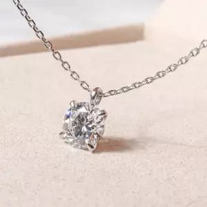 5부 7부 플래티넘 랩 다이아 목걸이 pt950 백금 IGI 클래식 4프롱 프로포즈 기념일