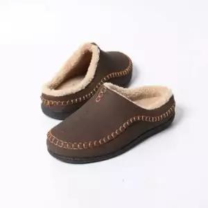 부클퍼 스웨이드 모카신 겨울 털신 남성 방한 슬리퍼