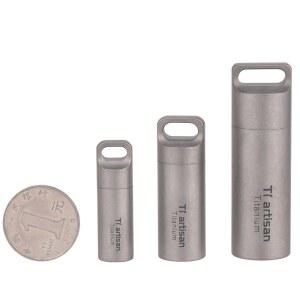 약통 캡슐 TA6570S 목걸이 보관목걸이 세척 밀폐 소형 비상 처치 티타늄 휴대용