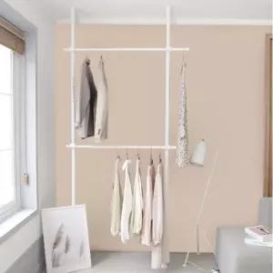 (힘찬)천장 기둥식 행거 2단 25파이 인테리어 견고한 헹거 식행거 옷정리 수납 용품 3단 4단