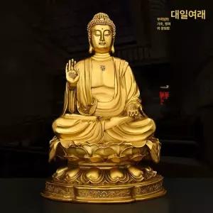 순수 구리 부처님 골동품 조각상