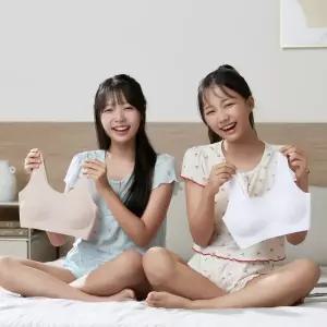 쿠프 주니어 브라 2단계 하이틴 여아 초등 중학생 어린이 학생 속옷 심리스 브래지어 노와이어 스포츠브라