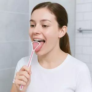 (4p 핑크) 프레쉬 혀클리너/백태/제거/구강/세정/관리/유아/클리너/칫솔/닦기/스텐/크리너/가정/혀끌이