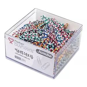 점보 컬러 무늬 크립 JCPP/실버/고정/칼라/클립/보관/메모/서류/사무/문서/용지/다용도/가정/간편/영수증