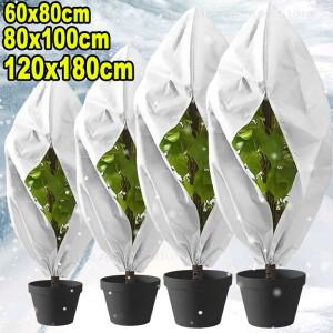 겨울 식물 보호 커버 조임끈 지퍼 고정 부직포 케이스 야외 정원 및 보온