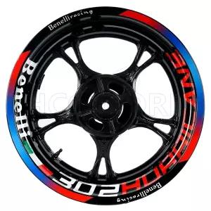 호환   휠 허브 휠 림 반사 스티커 Benelli Bn302 Tnt250 205c 302s Leoncino 500 Trk502
