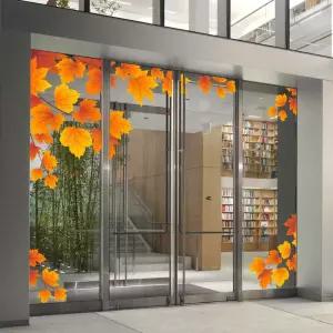 가을 유리창스티커 단풍 쇼윈도 대형 포토존 정전기 인테리어 시트지