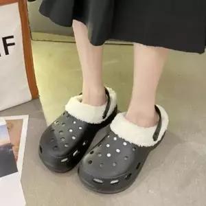 겨울 샌들 슬리퍼 슈즈 여자 털부착 발편한 아쿠아 아쿠아 방한 덧신 신발 외출 남자 여성 조리 슈즈