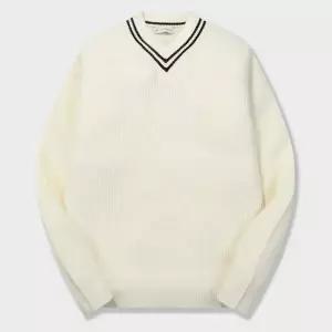 본 봄/가을 브이넥 아이비 리그 풀오버 니트 BN4FSW821IV
