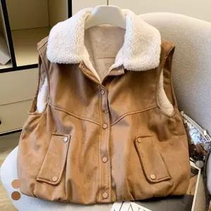 KARRA 셔링카멜무스탕베스트_A5W0864