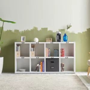 학원 병원 옆으로긴 1600 네임택 책장 모던 나무다리 간편이동 북카페