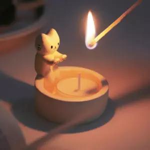 (무료배송) 고양이 도자기 캔들 홀더 양초 홀더 받침대