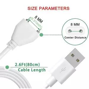 완드 마사지 충전기 용 새로운 USB 마그네틱 충전 케이블 교체 코드, 8mm(0.31In)