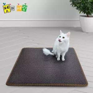 (무료배송) 고양이 모래패드 이중 방수 벌집매트 75x55cm