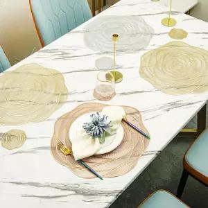 (무료배송) 장미 PVC 실리콘 식탁 투명 매트 테이블보 깔개 1P