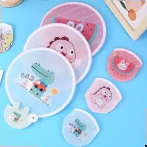 판촉물 휴대용 원터치 접이식 캐릭터 부채