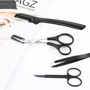 눈썹칼 눈썹정리도구 4종세트 쪽집개 눈썹가위 눈썹정리 (WFK7HWG)