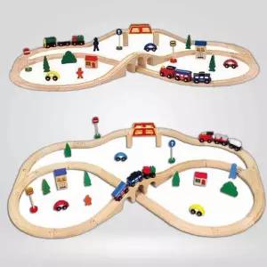 안심 놀이 원목 기차 놀이 레일 아이용품 역할놀이 만들기 두뇌발달