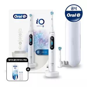 [Oral-B] 오랄비 전동칫솔 iO8 화이트 + 전용리필모 2개