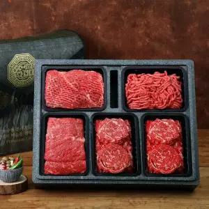 1+한우 불고기+산적+국거리+다짐육+불고기 각 300g  총1 .5kg)