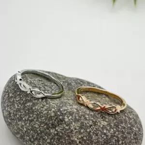 큐빅 물고기 레이어드 행운재물 반지 커플 우정링 WBA9A3B