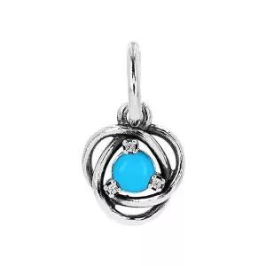 [신세계라이브쇼핑]판도라 793125C12 터키 블루 이터니티 서클 댕글 참 (12월 탄생석)