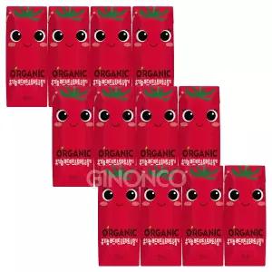 롯데칠성 오가닉 유기농 레드비트 토마토 딸기 125ml (4입) x3 크니쁘니 쥬스