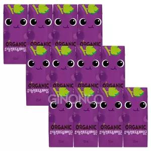 롯데칠성 오가닉 유기농 적포도 보라당근 125ml (4입) x3 크니쁘니 어린이집