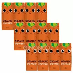 롯데칠성 오가닉 유기농 사과 당근 125ml (4입) 3입 크니쁘니 주스