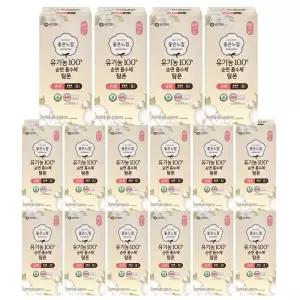 좋은느낌 유기농 100% 순면 탐폰 슈퍼 8p x16개