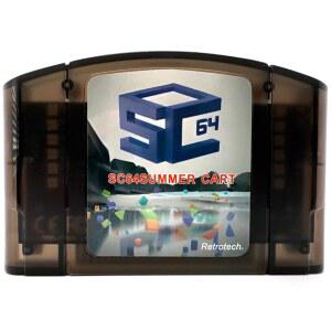 N64 비디오 게임 콘솔용 리트로텍 - 투명 멀티 64 카트 LED 버전 블랙 카트리지 서머