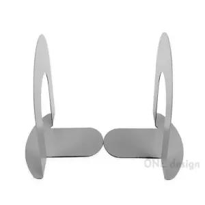 원디자인 북엔드T형 원형 그레이 데스크북엔드