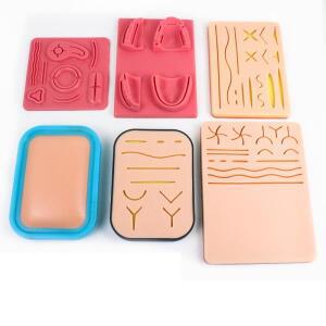 Surgical Suture Lifelike Training Skin Operate Practice Model Pad Needle Scissors Tool Kit Teaching