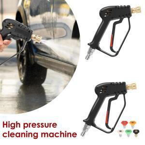 3/8inch Inlet 4000 PSI Pressure Washer Handle Short Tool with Swivel 1/4inch Quick Connect for Car