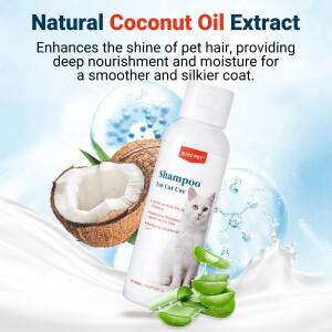 순한 고양이 샴푸 - 자극 없이 피부 친화적 보습 탈취 영양 공급 부드럽게 하여 건강하고 윤기 있는 털을
