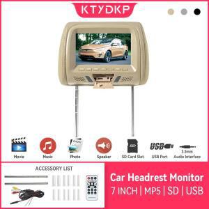 KTYDKP 7 인치 자동차 머리 받침 모니터 범용 TFT LED 스크린 멀티미디어 MP5 플레이어 베개 지원 USB/SD