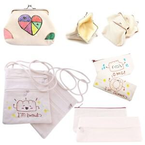 그리기파우치 캔버스천 광목천 무지 파우치 천필통 동전지갑 미니가방 만들기