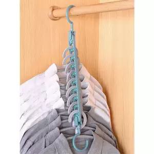 일반옷걸이 가로세로 공간활용 옷걸이 블루) 간격유지 멀티옷걸이 플라스틱옷걸이