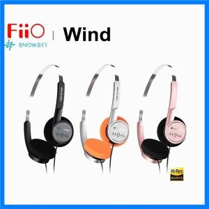 FiiO 스노우스키 윈드 온 이어 헤드폰 고해상도 오디오 마이크 포함 40mm 다이나믹 드라이버 녹음 게임용 H