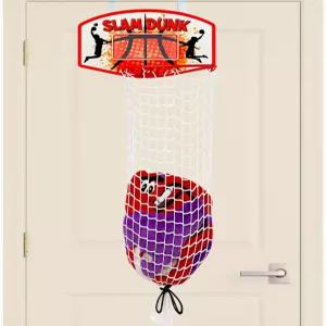 분달루 농구 세탁 바구니 - 용 문 너머 걸이식 후프 남자 침실 장식 2-in-1 가방