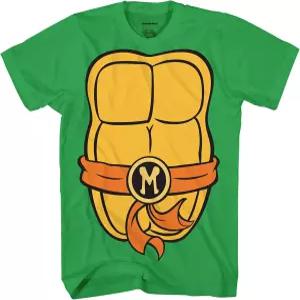 십대 돌연변이 닌자 거북이 TMNT 소년 의상 청소년 티셔츠(미셸란젤로 스몰)