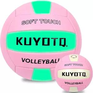 KUYOTQ 글로우 인 더 다크 배구 사이즈 5 핑크 분홍색 야광 조명 야간 경기용 야외 실내 훈련 볼 형광 초록