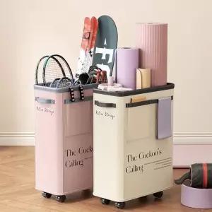 요가매트 보관함 이동식 폼롤러 운동기구 정리함 카트 (WFKB3VU)