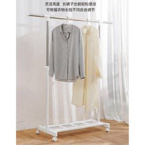 자취방 비키니옷장 이동식 흰색 우드 2단 커튼행거 정리정돈 걸이 옷걸이 수납장